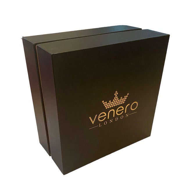 Modern Venero London Crystal Twisted Rocks Tumblers Glasses in Satin-Lined Box - Set of 4 For Sale - Image 9 of 10