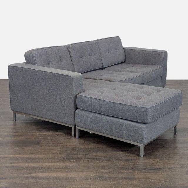This Gus brand sectional features a modern design with clean lines and a comfortable left-facing chaise. Upholstered in...