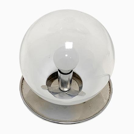 Vintage Spherical Blown Glass Table Lamps, Set of 2 For Sale - Image 9 of 9