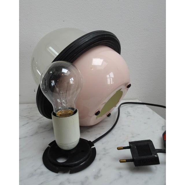 Metal UFO Table Lamp in Glass and Metal attributed to Sicme, Italy, 1980s For Sale - Image 7 of 14
