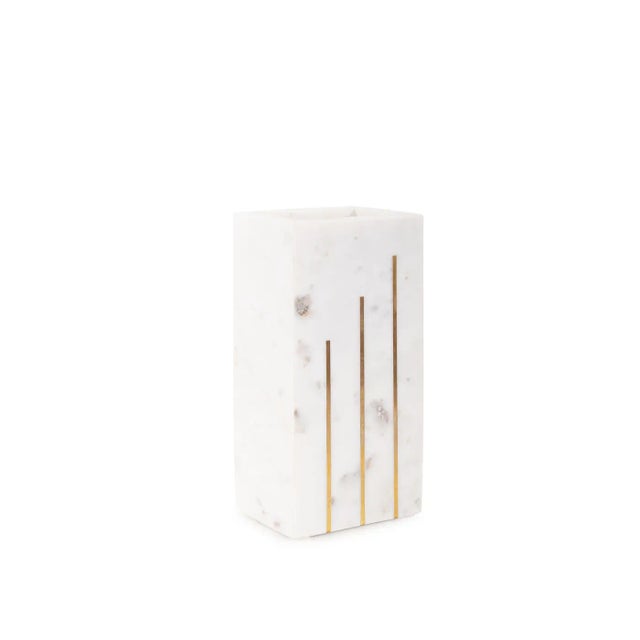Kenneth Ludwig Chicago Brunner Medium Marble Vase For Sale - Image 4 of 6