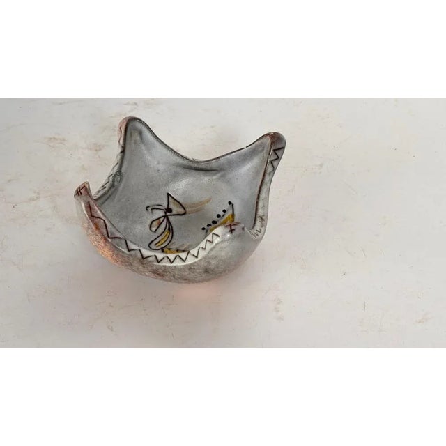 Ceramic Mid-Century French Ceramic Catchall with Rooster Motif, 1960s For Sale - Image 7 of 11