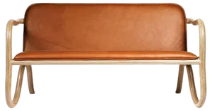 Kolho Two-Seater Bench in Cognac Leather by Made by Choice