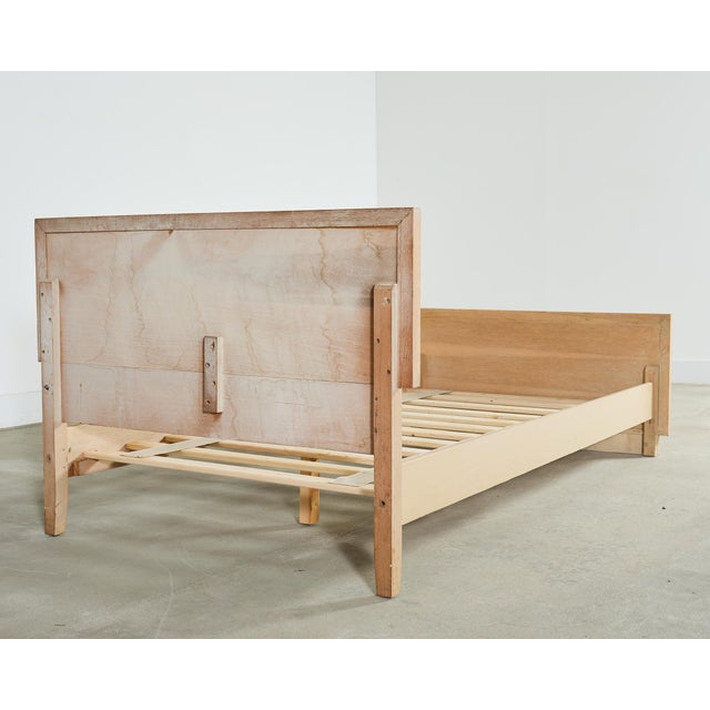 Pair of Twin Scandanivian Modern Style Cerused Oak Beds For Sale - Image 18 of 18
