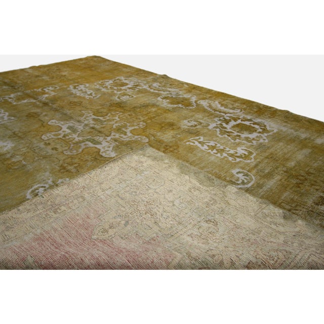 Mid 20th Century Distressed Vintage Turkish Rug With Earth-Tone Colors - 08'01 X 11'03 For Sale - Image 5 of 7