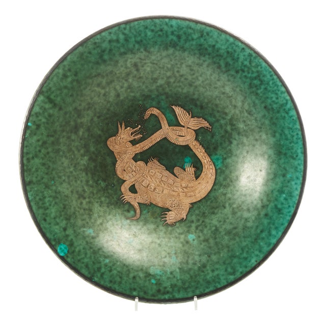 Large Argenta Dish by Wilhelm Kåge for Gustavsberg, Sweden, 1950s For Sale