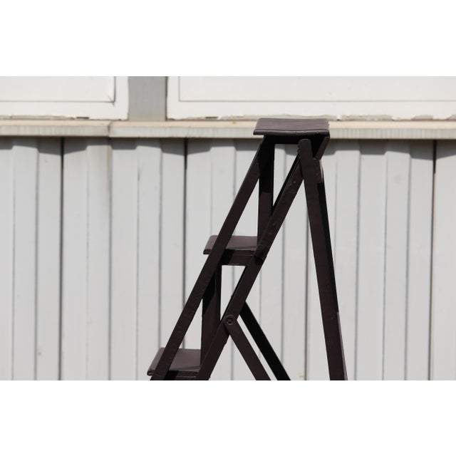 1950s Vintage Foldable Wood Ladder, 1950s For Sale - Image 5 of 17