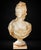 Amazing Bust of Marie Antoinette. Late 18th Century, Carrara Marble Sculpture carved in marble. Measures 94 x 50 x 32 cm....