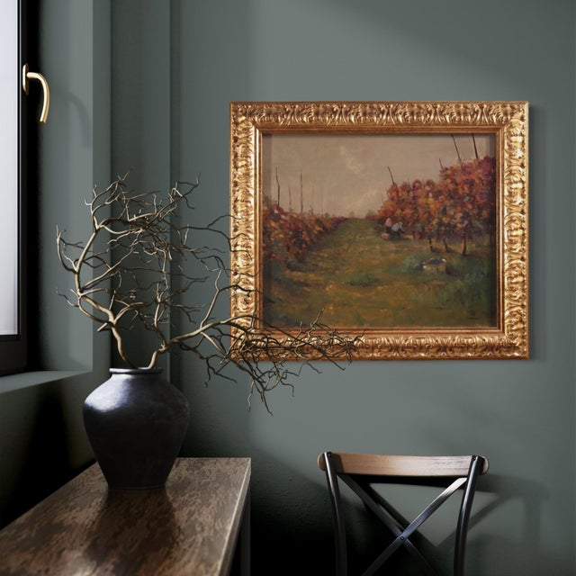 Italian Artist, The Vineyard in Druento, 1992, Oil on Canvas For Sale - Image 7 of 16