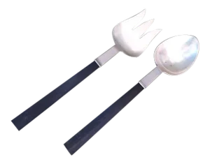1950s Joan Fontaine’s Allan Adler Silver Salad Server Set - a Pair
