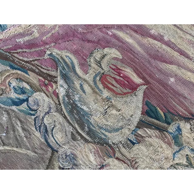 Very beautiful 18th century French Aubusson tapestry with beautiful design and beautiful with red, blue and green,...