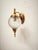 1960s Brass Wall Light with Frosted Sphere, 1960s For Sale - Image 5 of 9