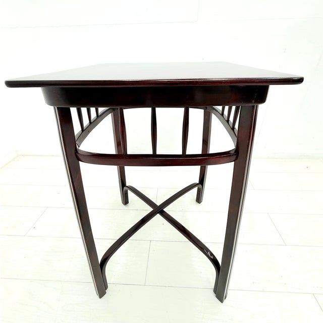 Wood Antique Art Nouveau Side Table by Gustav Siegel for Jacob & Josef Kohn, 1890s For Sale - Image 7 of 18