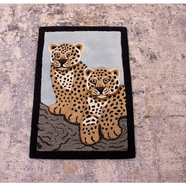 Contemporary Baby Leopard Animal Design Area Rug For Sale - Image 13 of 13