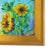 Yellow sunflowers flowers floral impressionist landscape oil painting on artist stretched canvas. Illegible signature...