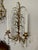 Vintage 19.5" Italian Tole and Crystals Candle Sconces - A Pair For Sale - Image 15 of 17