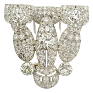 Late 19th Century Edwardian Antique Diamond Platinum Brooch