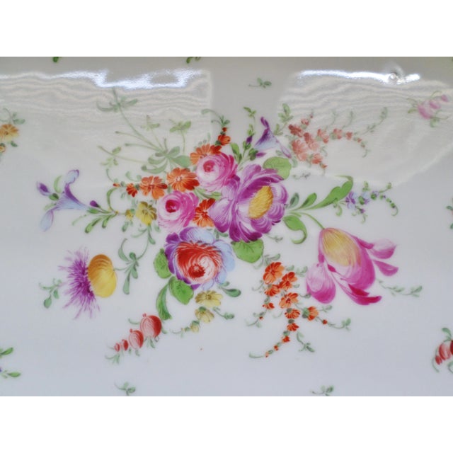 French Country Dresden Porcelain "Malmaison" Tray For Sale - Image 3 of 11