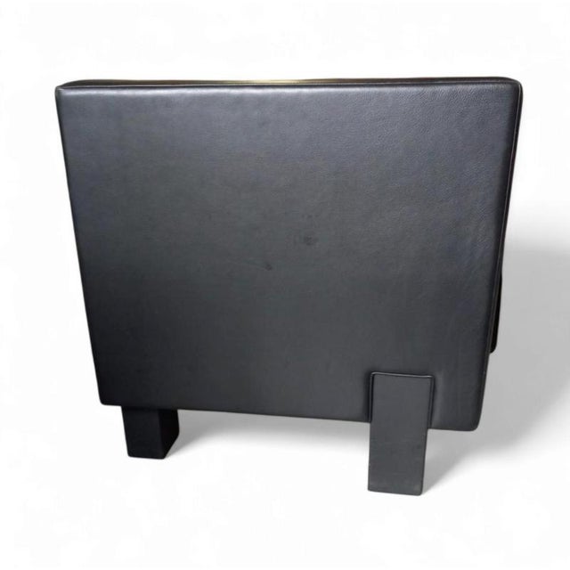 Moji Armchairs and 2-Seater Sofa in Black Leather by Shigeru Uchida for Poltrona Frau, Set of 5 For Sale - Image 10 of 18