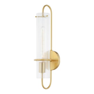 Mitzi Beck 1-Light Wall Sconce, Aged Brass For Sale