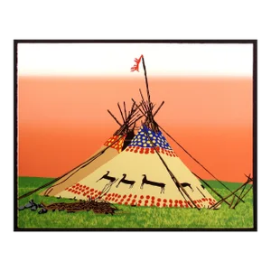 Ward Churchill "Morning Lodges" Hand Signed Fine Art Serigraph 1981