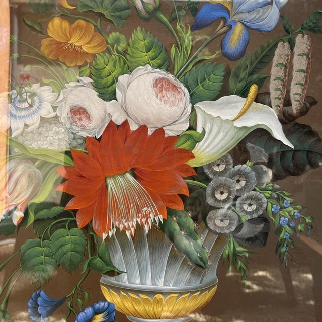 Still Life Bouquet of Flowers, Gouache on Paper, 1830s For Sale - Image 3 of 18