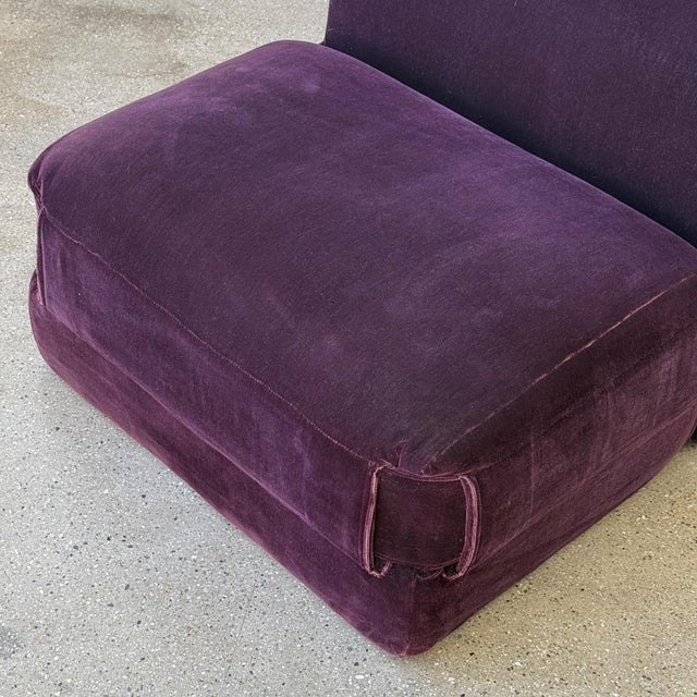 c. 1960s. Price is for the set. Contact us if you’d like to purchase a single item. Original purple mohair upholstery....