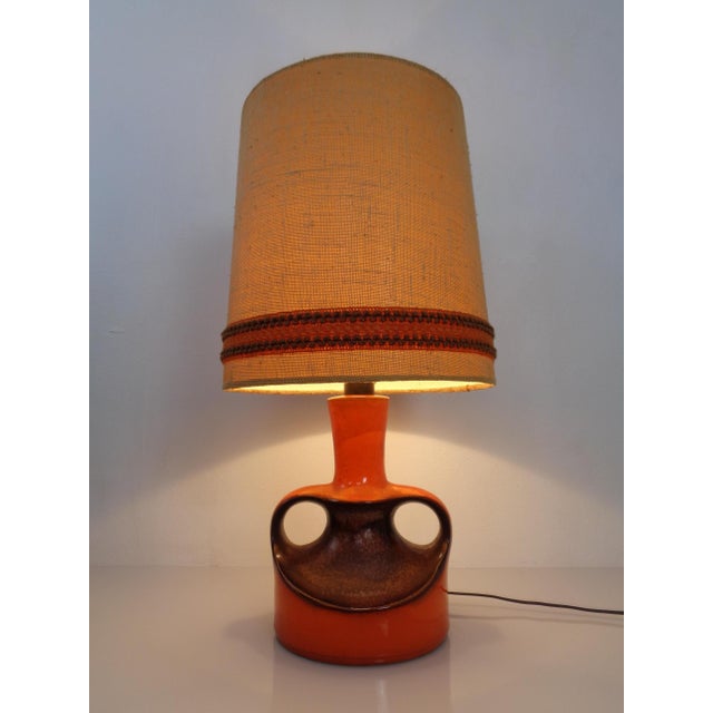 Table or floor lamp with the original Goebel lampshade from the 1970s in very good condition. This piece has an...