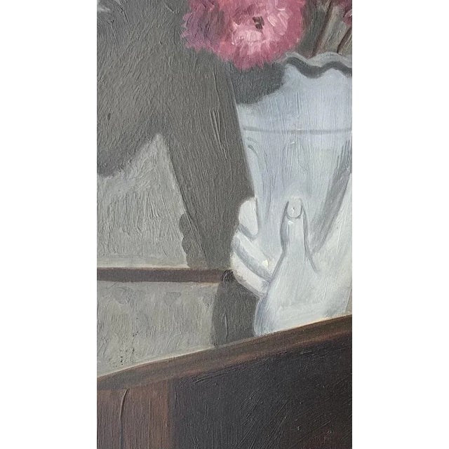 1940s Jean Verdier, Bouquet Rose et la Canne au Pommeau d'argent, 1945, Oil on Canvas, Framed For Sale - Image 5 of 10