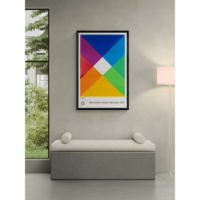 This original 12-color serigraph was created by Otmar Alt for the 1972 Munich Olympics, published by Edition Olympia 1972...