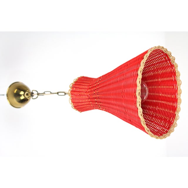 Mid-Century Modern Kiwi Pending Lamp by by J. T. Kalmar for Kalmar, 1950s For Sale - Image 3 of 8