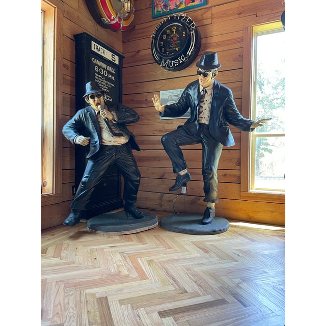 Life-Size, Jake and Elwood Blues Brothers Fiberglass Figures For Sale In Dallas - Image 6 of 9
