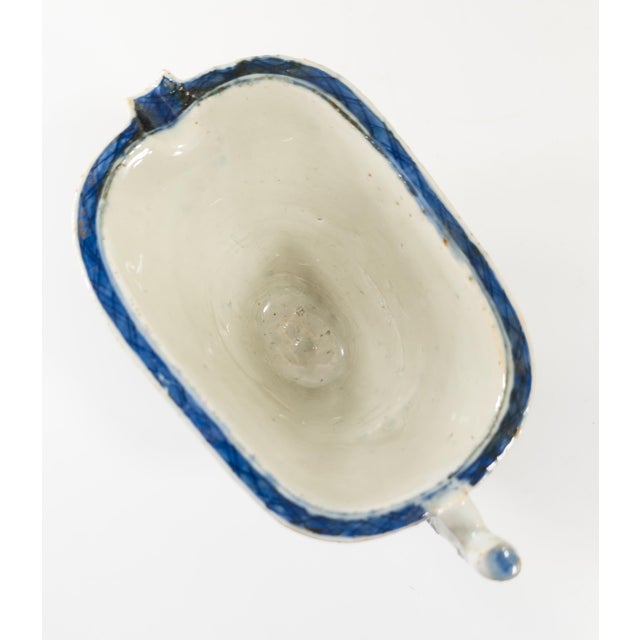 18th Century Chinese Export Blue and White Canton Helmet Creamer For Sale In New York - Image 6 of 10