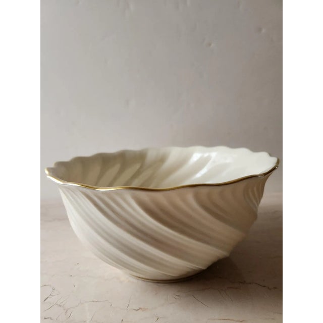 Late 20th Century Sophisticated Vegetable Bowl Gold Trim by Lenox For Sale - Image 9 of 10