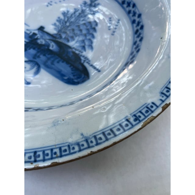 Large Antique Chinese Style Delft Bowl For Sale - Image 6 of 6