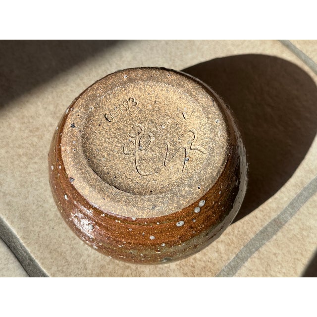 Mid-Century Modern Expressive Studio Ceramic Vase with Glaze Bumps and Cut-Out Opening, Germany, 1970s For Sale - Image 3 of 15