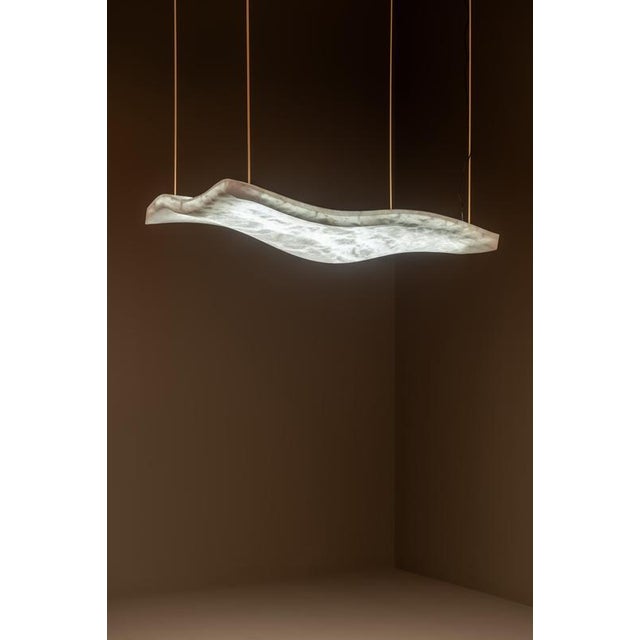 Contemporary Large Aire Pendant Lamp by United Alabaster For Sale - Image 3 of 14