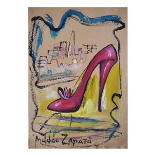 Melchor Zapata, Untitled, 2015, Mixed Media on Paper, Framed For Sale