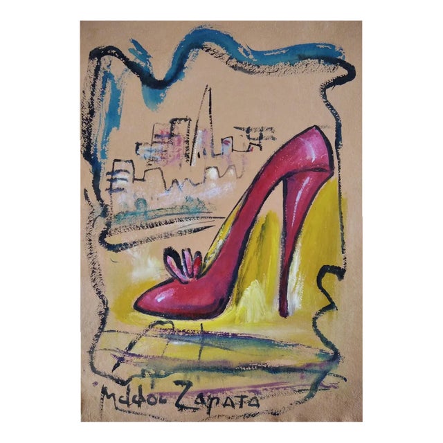 Melchor Zapata, Untitled, 2015, Mixed Media on Paper, Framed For Sale