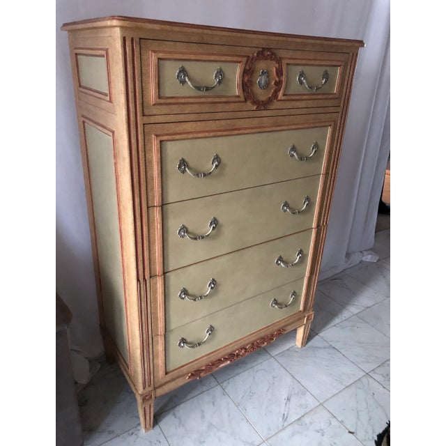 Peach Baker Louis Xv1 French Regency Highboy For Sale - Image 8 of 10