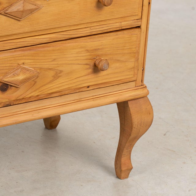 20th Century Danish Pine Small Cabinet Four Drawer Nightstand For Sale - Image 13 of 13