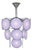 Mid-Century Modern, Purple Murano Glass, Chrome, Pendant Light, 1960s For Sale