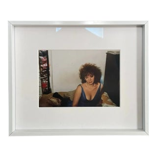 Nan Goldin Self Portrait in Blue Dress, New York City 1985 - Signed/Framed For Sale
