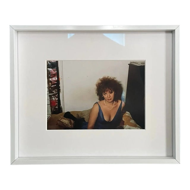 Nan Goldin Self Portrait in Blue Dress, New York City 1985 - Signed/Framed For Sale