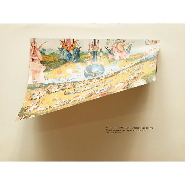 1955 After Bosch "The Garden of Worldly Delights" (Detail), Vintage Full-Color Print For Sale - Image 4 of 8