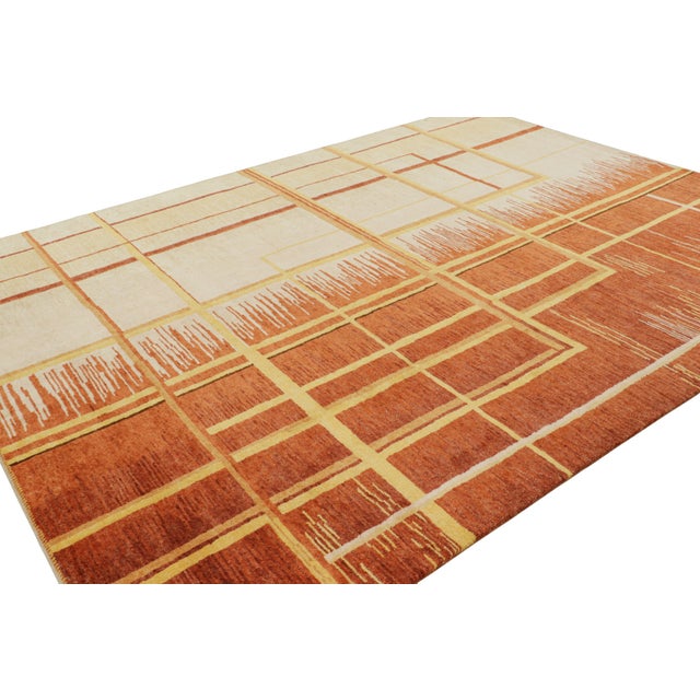 Rug & Kilim Rug & Kilim’s French Art Deco Rug With Vibrant Geometric Patterns For Sale - Image 4 of 7