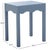 Contemporary Litith Square Wave Accent Table in Blue For Sale - Image 3 of 8