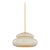 Mitzi Pia 16 in. 1 Light Pendant in Aged Brass and Ceramic Butter Crackle Finish For Sale