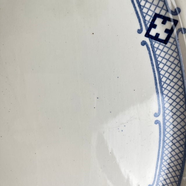 Large Oval Terre de Fer Jane Model Platter from KG Lunéville, 1900s For Sale - Image 10 of 12