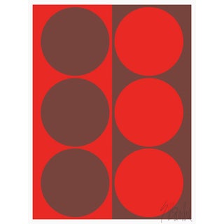 "Dynamic Pair Red" Fine Art Print 17" X 24" by Liz Roache For Sale